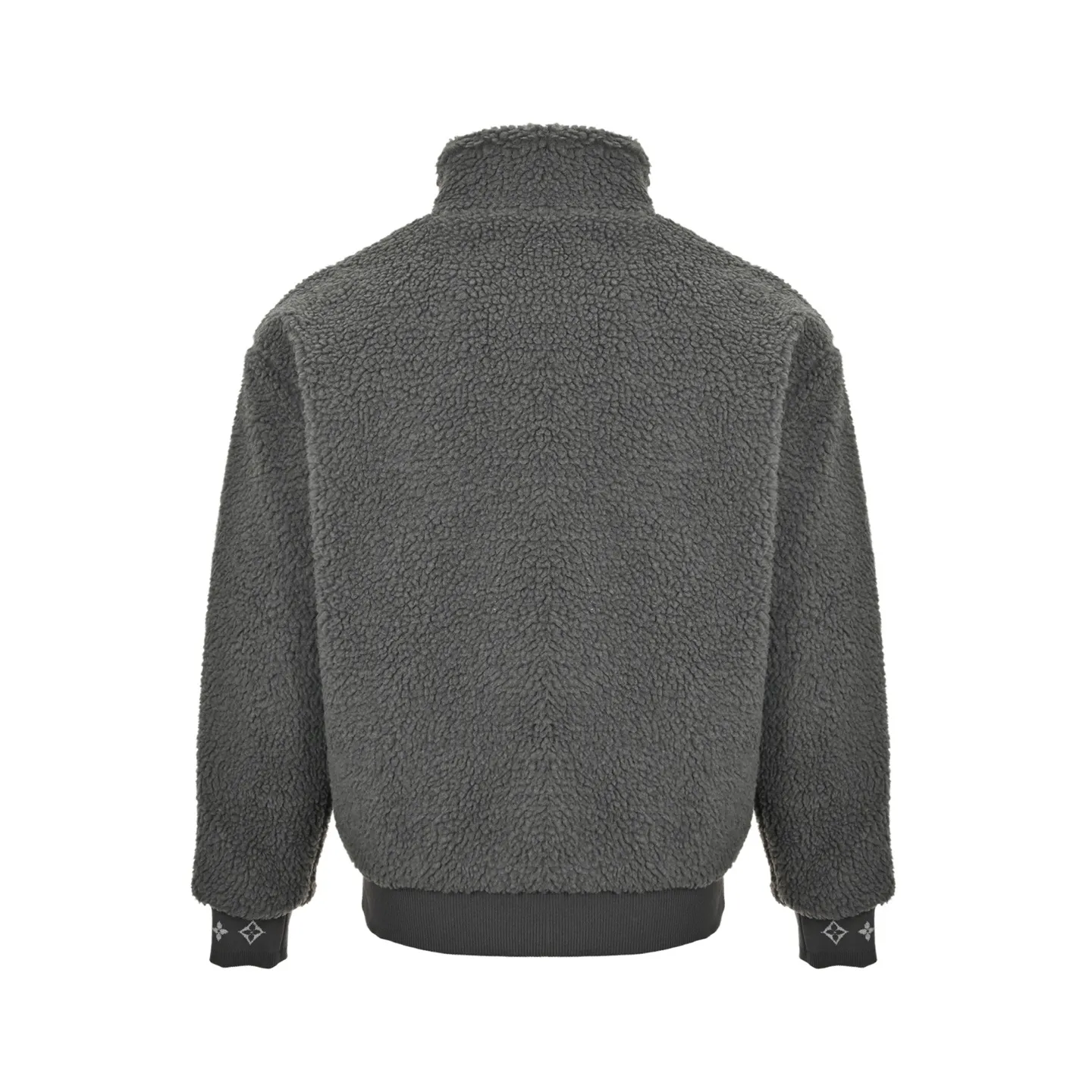 Louis Vuitton/Louis Vuitton 24Fw leather sherpa stand collar jacket